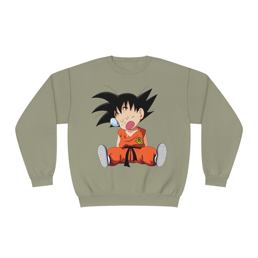 Sleepy Kid Goku Women Crewneck Sweatshirt