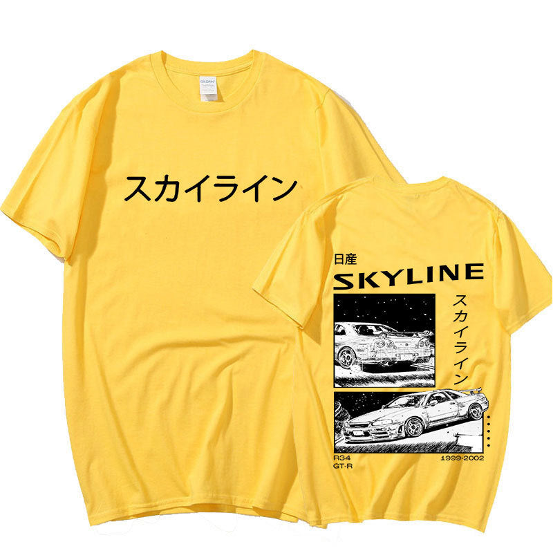 Anime Drift Ae86 Initial D Double Sided T-shirt