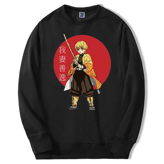 Demon Slayer Japan Anime Winter Mens Fashion Fabrics Sweatshirts